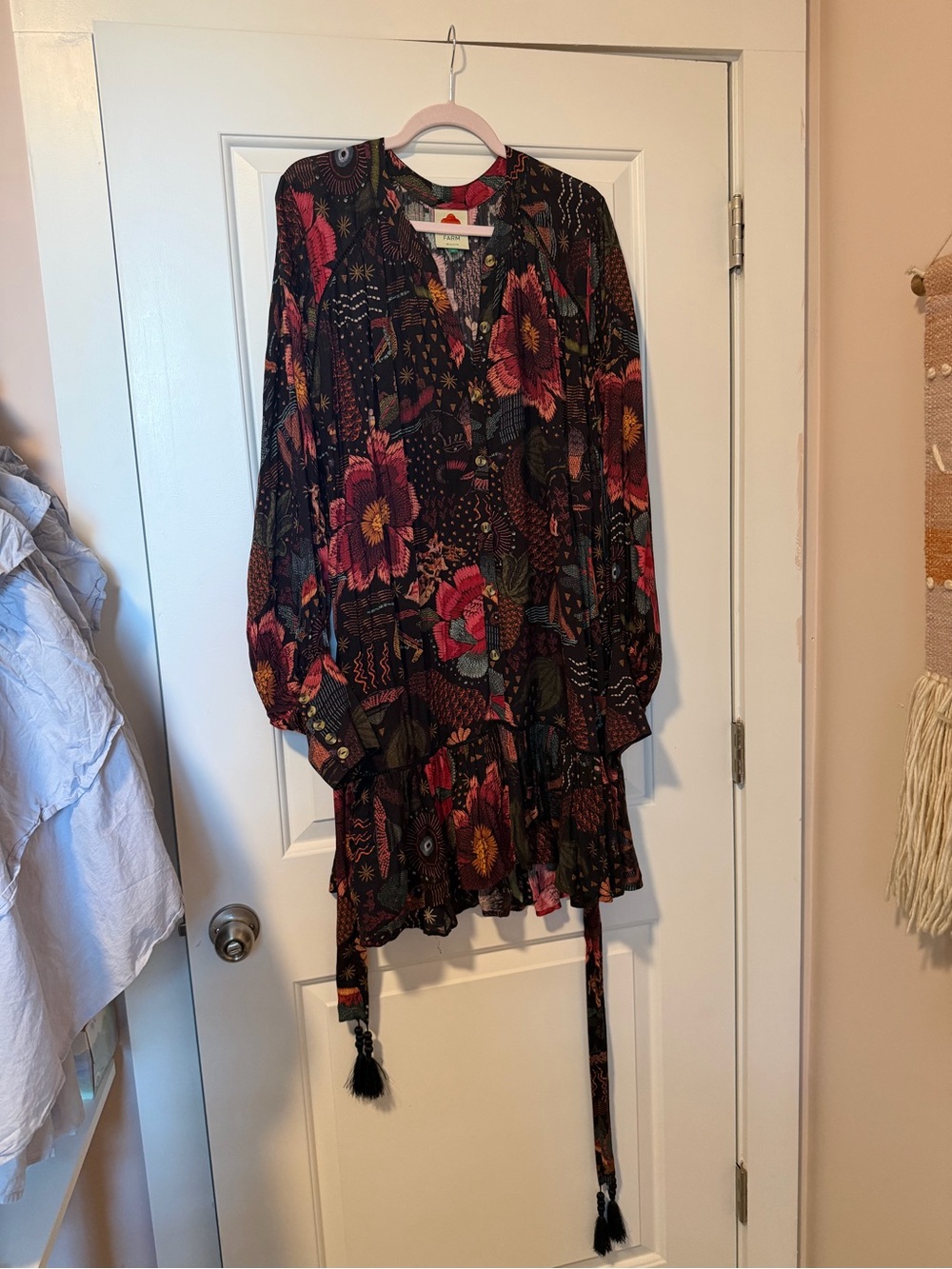 Farm Rio Black River Creatures Mini Dress